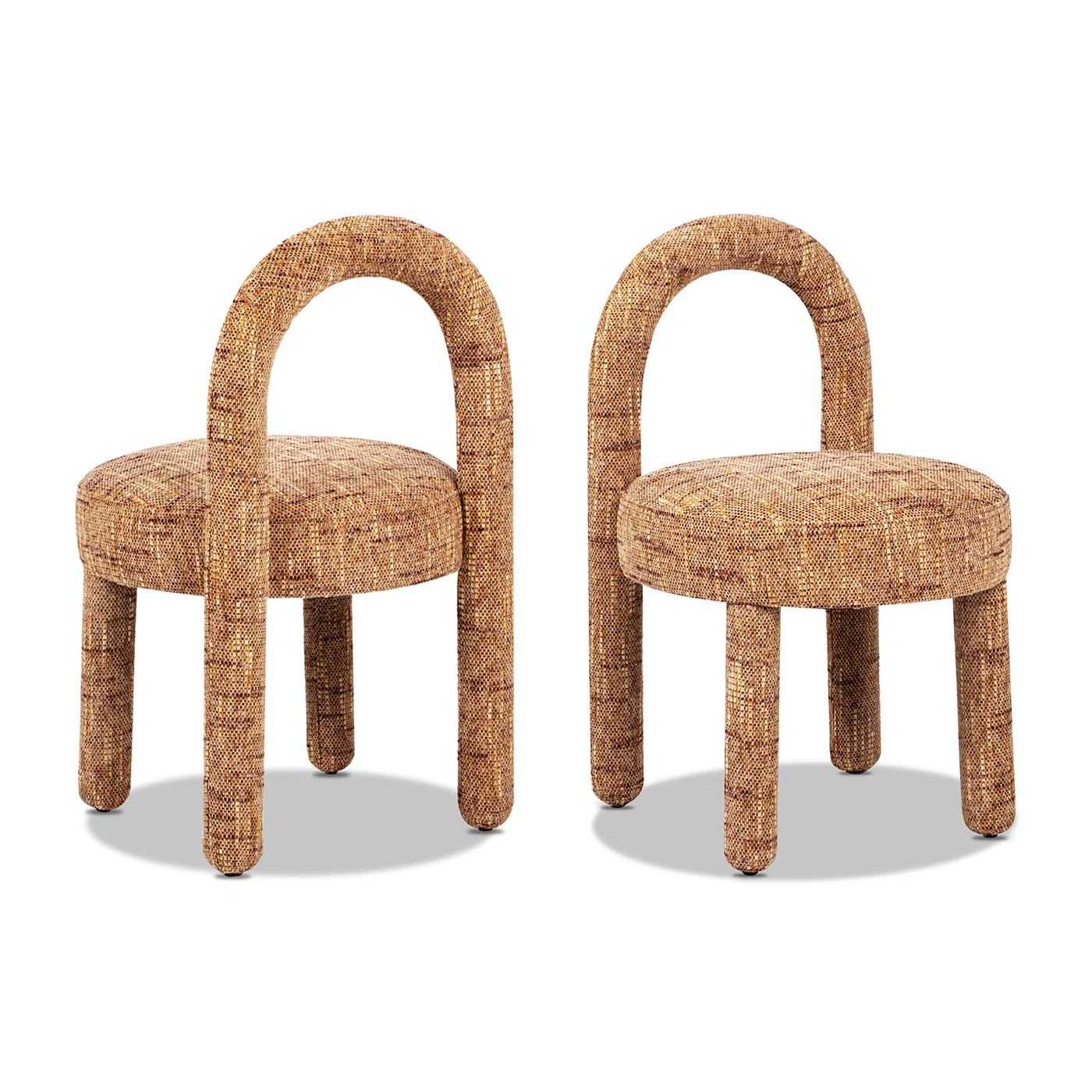 Jeremiah Round Arched Upholstered Dining Side Chair, Set Of 2 (Set of 2) | Wayfair North America