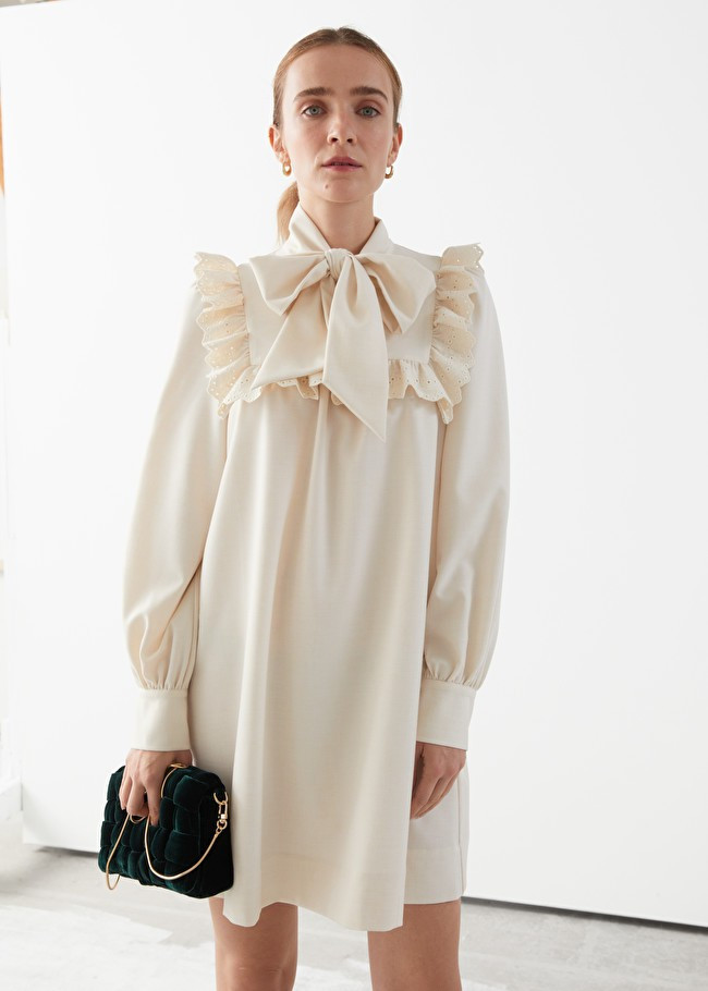 Neck Bow Ruffle Mini Dress | & Other Stories (EU + UK)