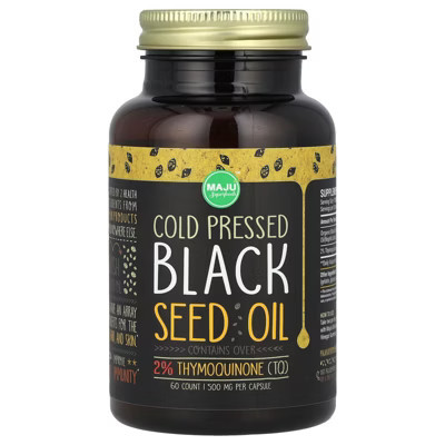 Maju Superfoods Cold-Pressed Black Seed Oil, 500 mg, 60 Capsules | Target