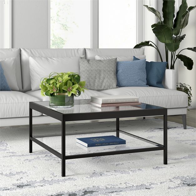 32" Black Bronze Square Coffee Table - Henn&Hart | Target