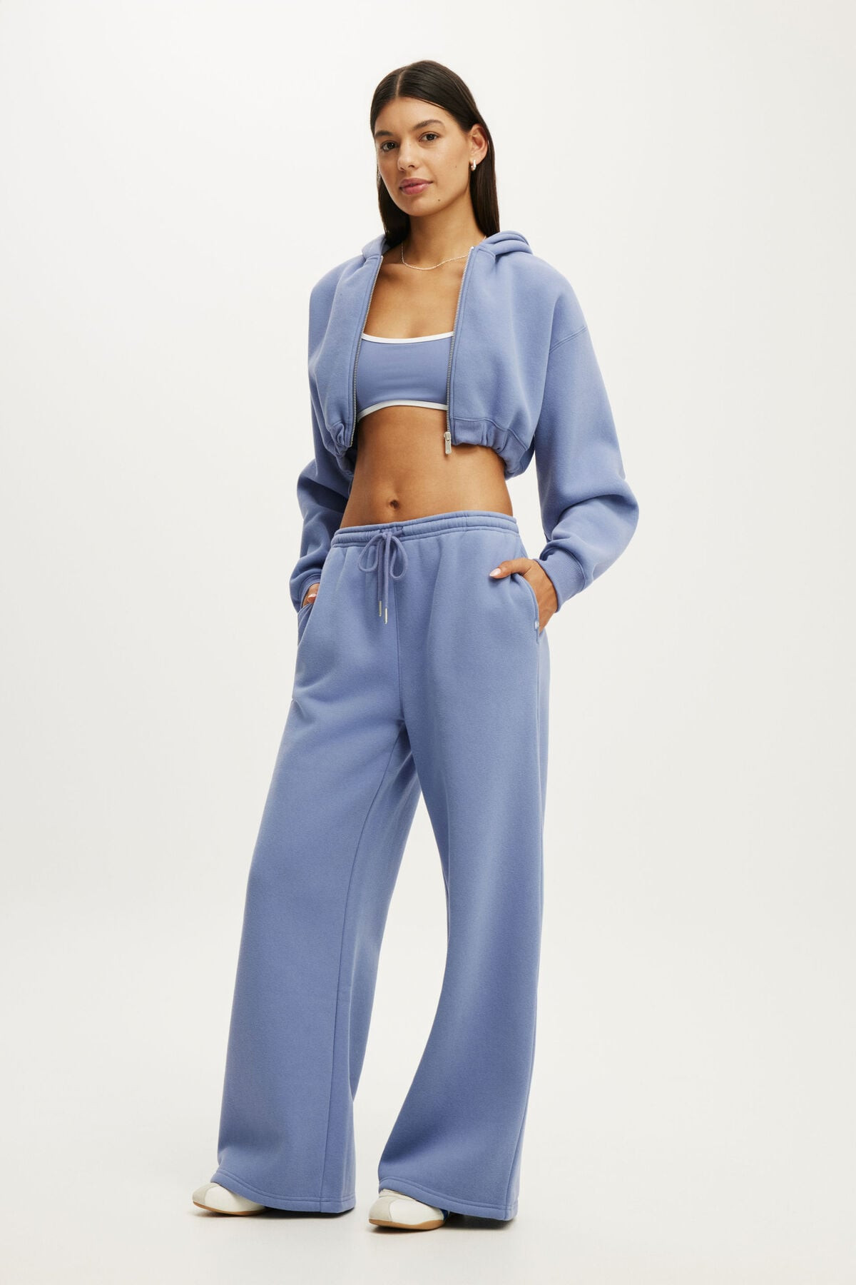 Plush Tie Waist Wide Leg Sweatpant | Cotton On (US)