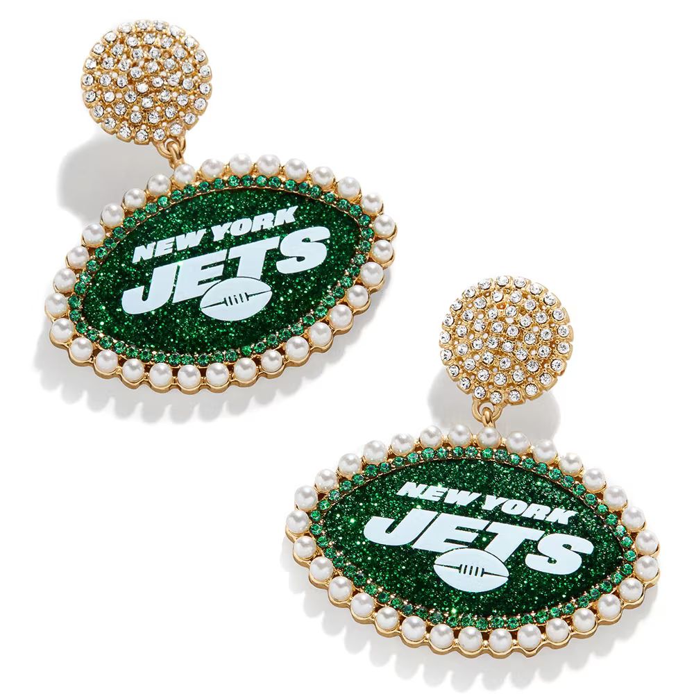 New York Jets BaubleBar Statement Stud Earrings | NFL Shop
