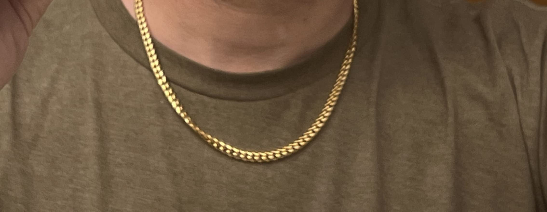 Momlovu Gold Chain Silver Chain for Men Boys, 18K Gold Plated Men's Necklaces Chain Cool Cuban Li... | Amazon (US)