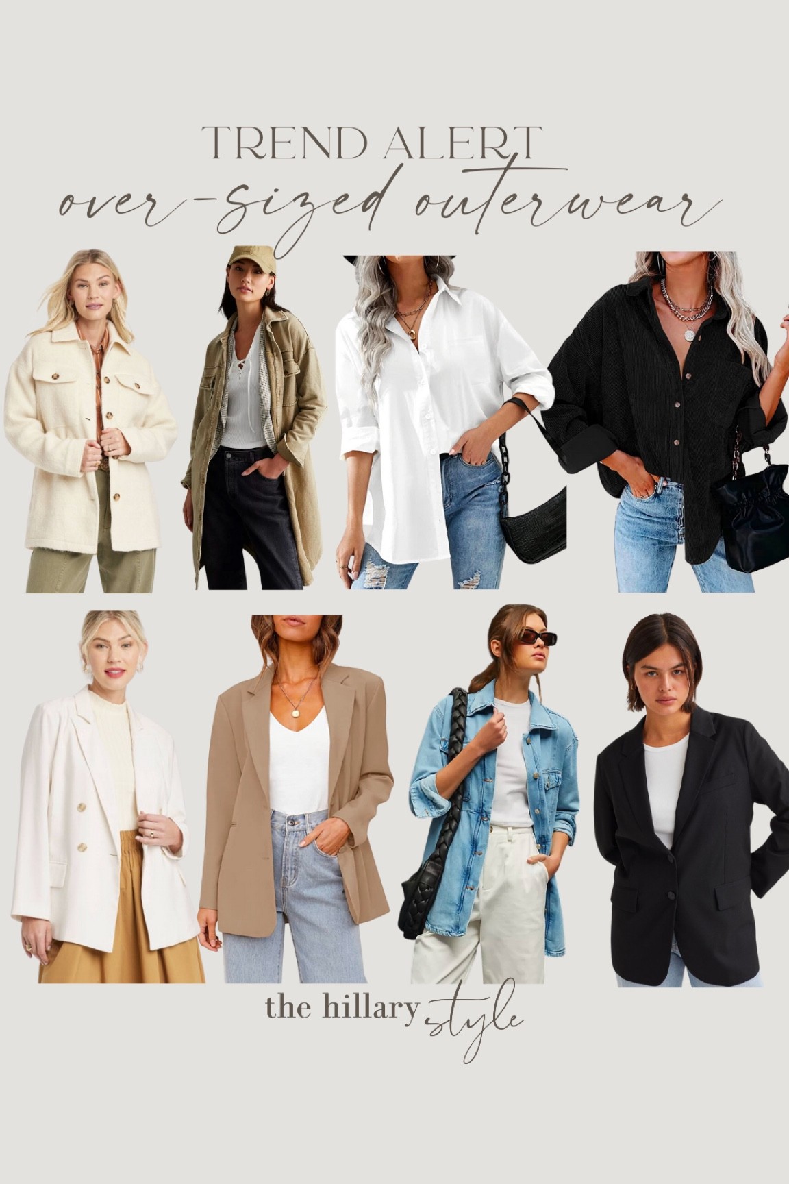 Fall Fashion Trend Alert: Over-sized outerwear. Shackets are back this fall and so are over-sized blazers, jackets, and button-downs. Amazon, Target, H&M, Anthropologie.

#LTKSeasonal #LTKstyletip #LTKworkwear