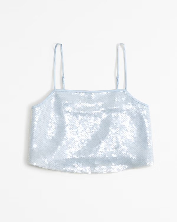Women's Sequin Squareneck Set Top | Women's Tops | Abercrombie.com | Abercrombie & Fitch (US)