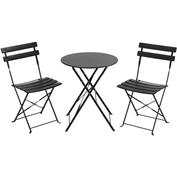 Outdoor Furniture Patio Set Bistro Table Set 3 piece Patio Set Steel Patio Bistro Set Small Patio... | Walmart (US)