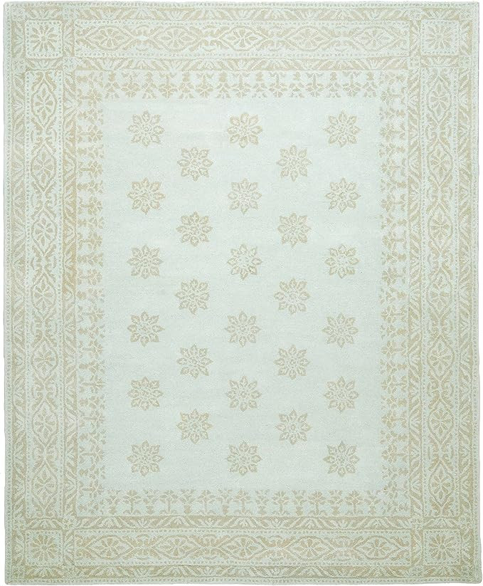 Martha Stewart Collection by SAFAVIEH 4' x 6' Winter's Day MSR4538A Handmade Gracious Garden Wool... | Amazon (US)