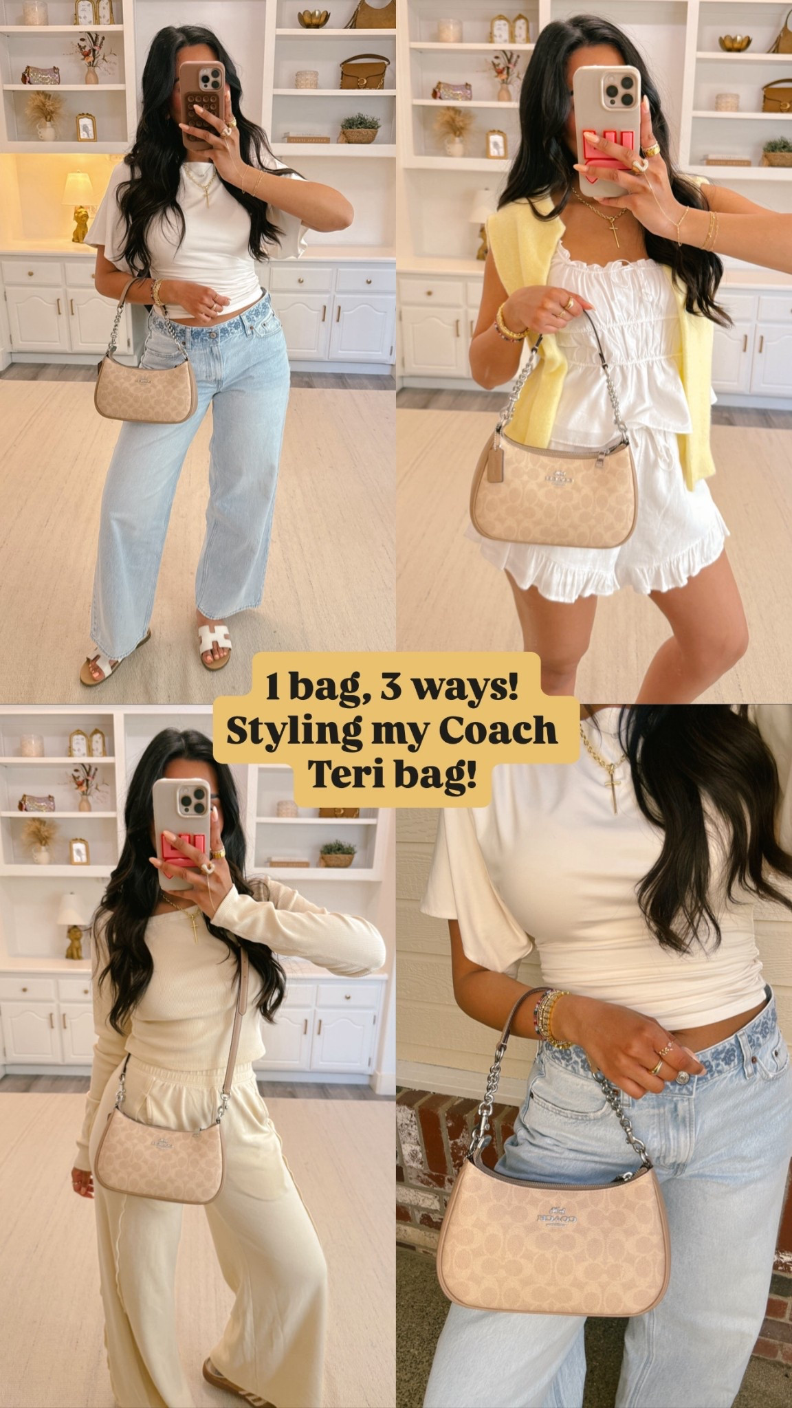 Style my @coach Teri bag 3 ways! ⭐️💐🍸🫶🏽#Coachpartner #CoachNY shop in my @Shop.LTK, #liketkit