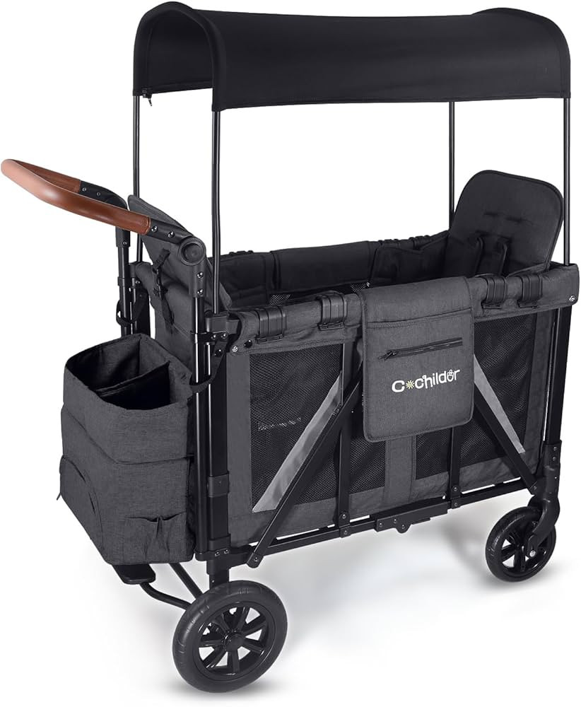 Elite 2 Seater Wagon Stroller for Kids, Foldable Stroller Wagon with Removable Seats & Canopy, 5-... | Amazon (US)