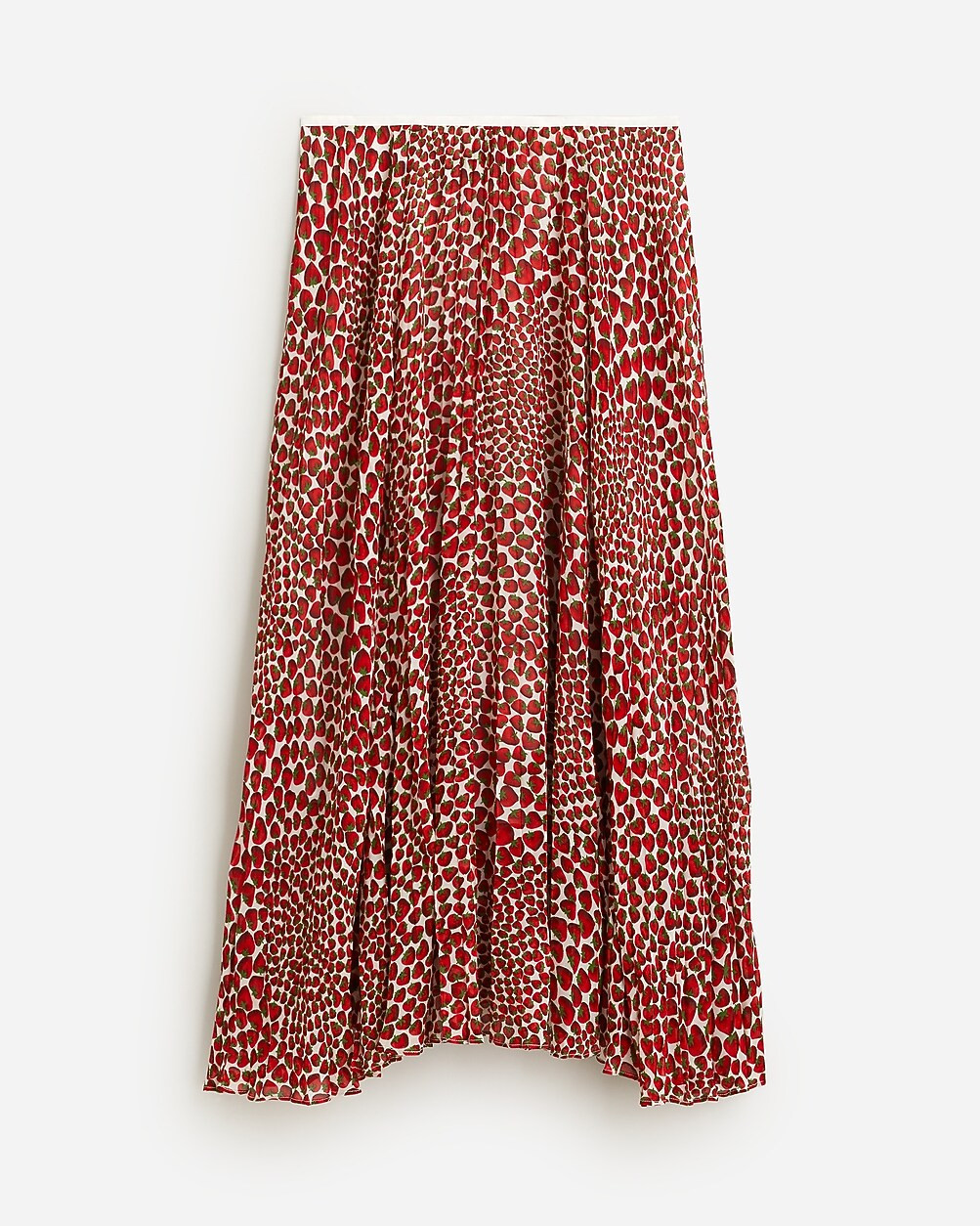 Gwyneth pleated skirt in strawberry swirl chiffon | J. Crew US