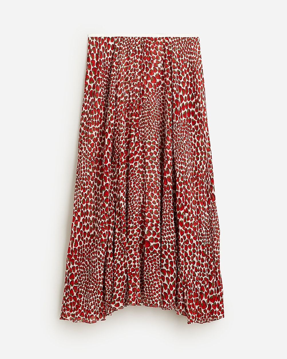 Gwyneth pleated skirt in strawberry swirl chiffon | J.Crew US