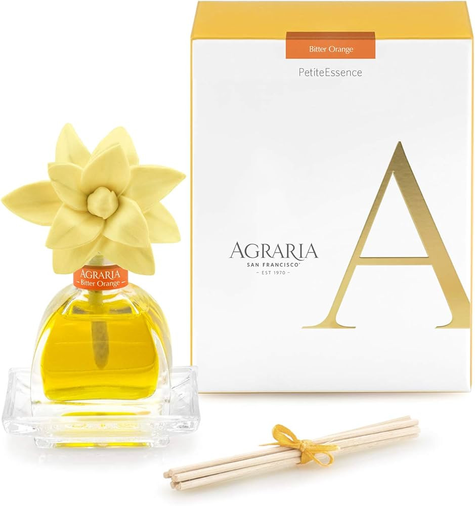 AGRARIA Bitter Orange Scented PetiteEssence Diffuser, 1.7 Ounces with Reeds and a Flower | Amazon (US)