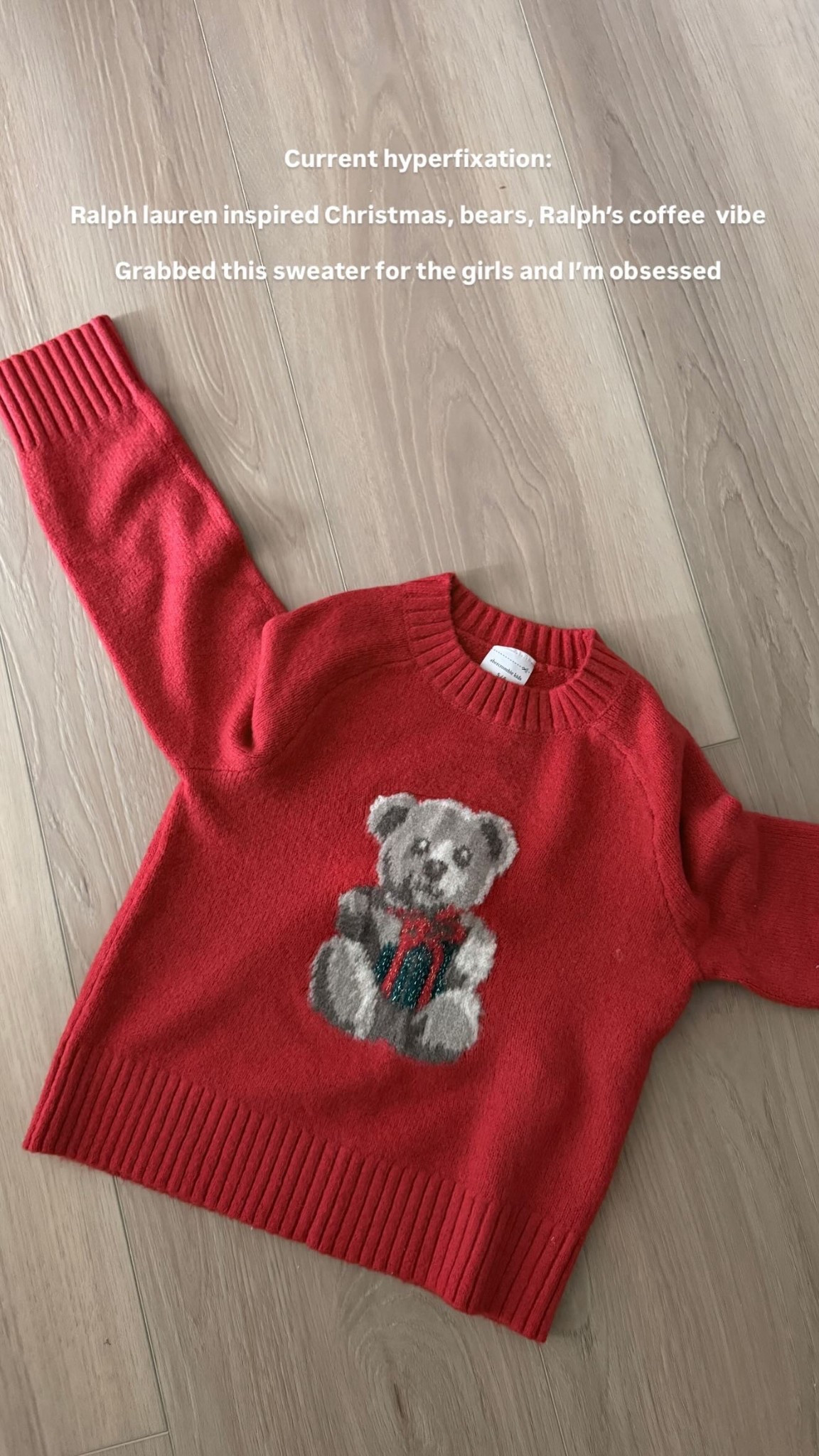 Found this adorable bear sweater for the girls!
-
-
-
Abercrombie finds, ralph lauren christmas, kids clothing, holiday sweater, winter fashion 

#LTKHoliday #LTKKids