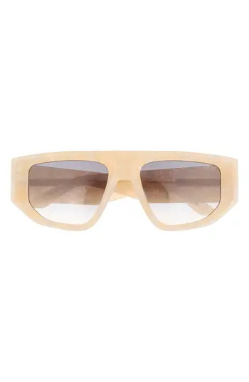 DEZI Backtrack 55mm Flat Top Sunglasses in Limestone/Smoke Faded at Nordstrom Rack | Nordstrom Rack