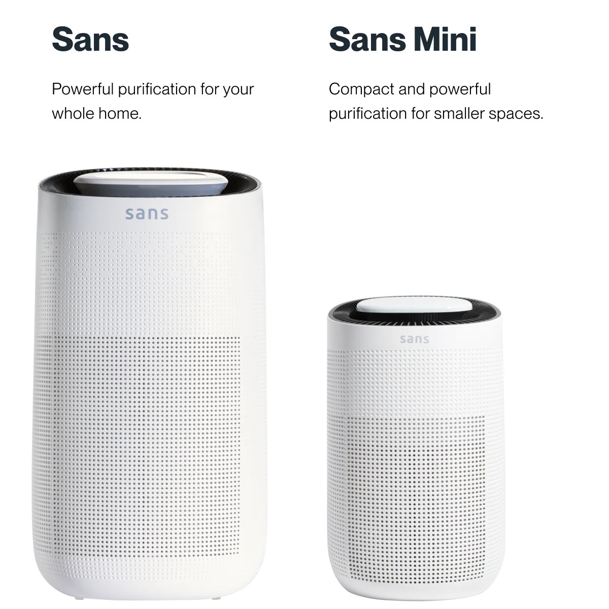 Sans Air Purifier - HEPA 13 Filter, Activated Carbon and UV-C Light | Sans | Sans