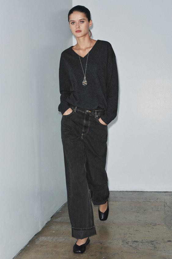 ZW COLLECTION MID-RISE BAGGY JEANS | Zara US