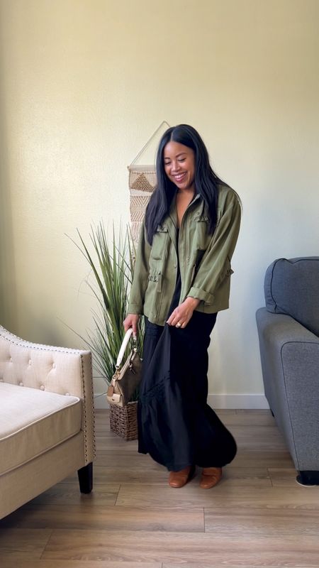 Five Minute Fit for my new mom friends! This black maxi dress is perfect for fall. 

#LTKstyletip #LTKSeasonal