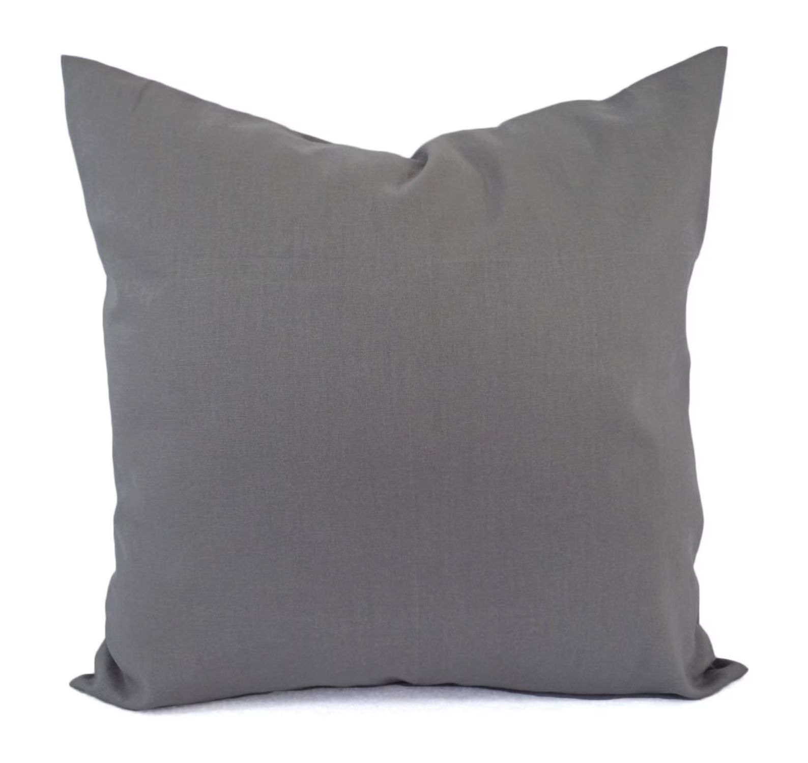 Medium Grey Decorative Pillow Cover - Grey Pillow Cover - Linen Pillow Cover - Solid Gray Pillow ... | Etsy (US)