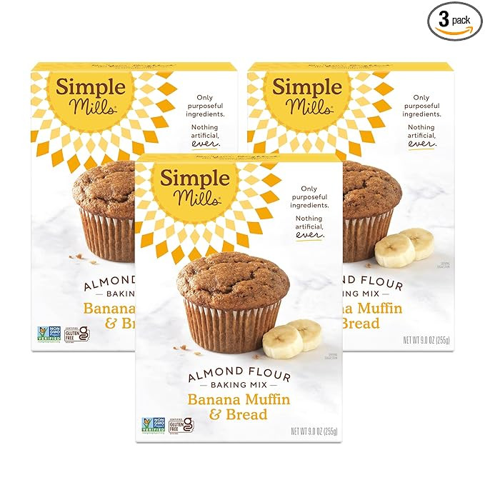 Simple Mills Almond Flour Baking Mix, Banana Muffin & Bread Mix - Gluten Free, Plant Based, Paleo... | Amazon (US)