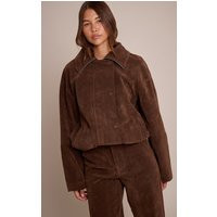 Dark Brown Suede Biker Jacket | PrettyLittleThing US