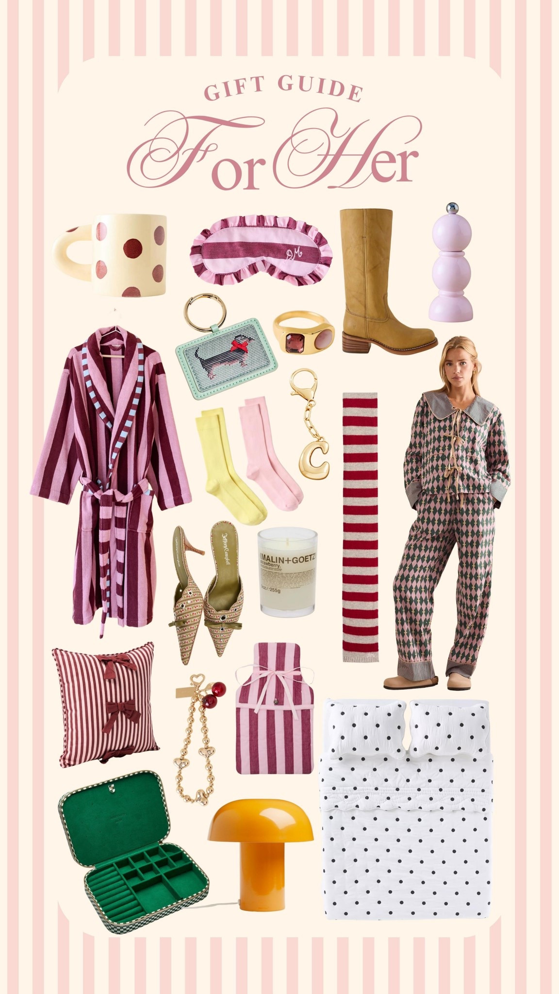 Gift guide for her this Christmas ⭐️

Dressing gown, pyjamas, bedding, homewear, accessories, Frye boots, Damson madder, knee high boots, mug, polka dots, stocking filler, gifts for her

#LTKfestive #LTKgiftguide #LTKhome