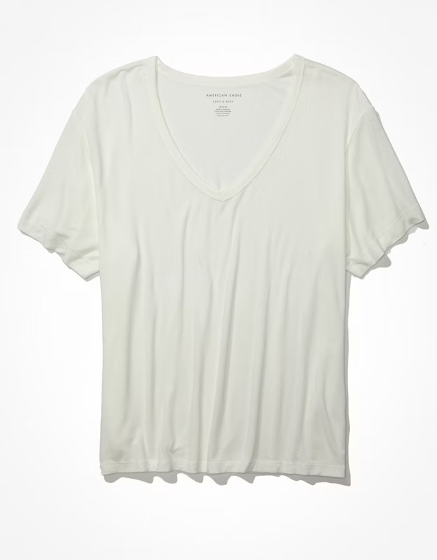 AE Oversized Soft & Sexy V-Neck T-Shirt | American Eagle Outfitters (US & CA)