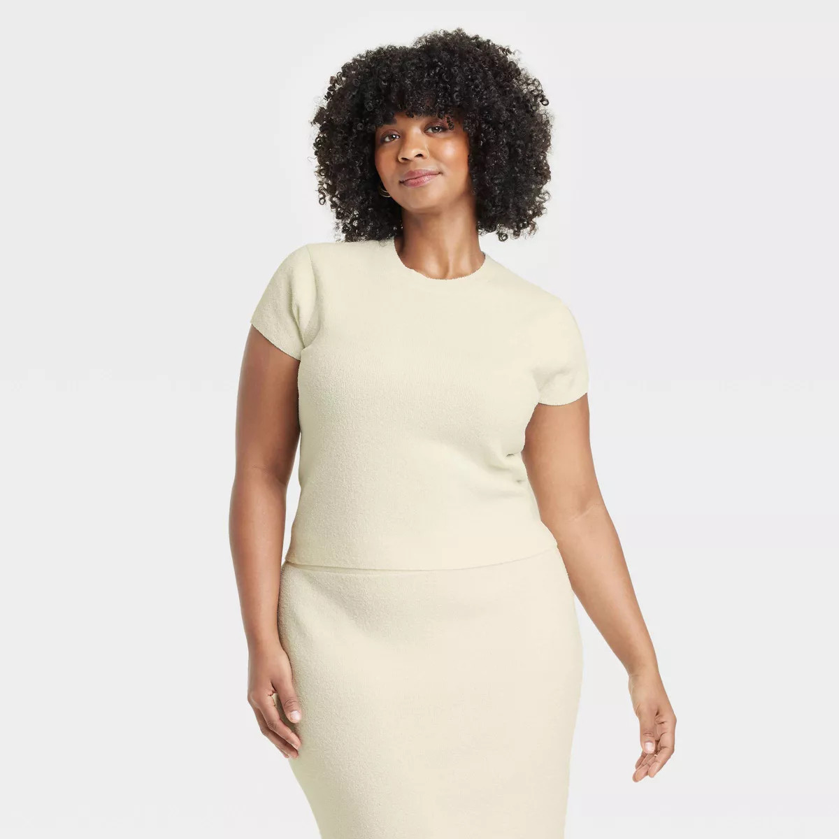 Women's Boucle Short Sleeve Crewneck Pullover Sweater - A New Day™ | Target