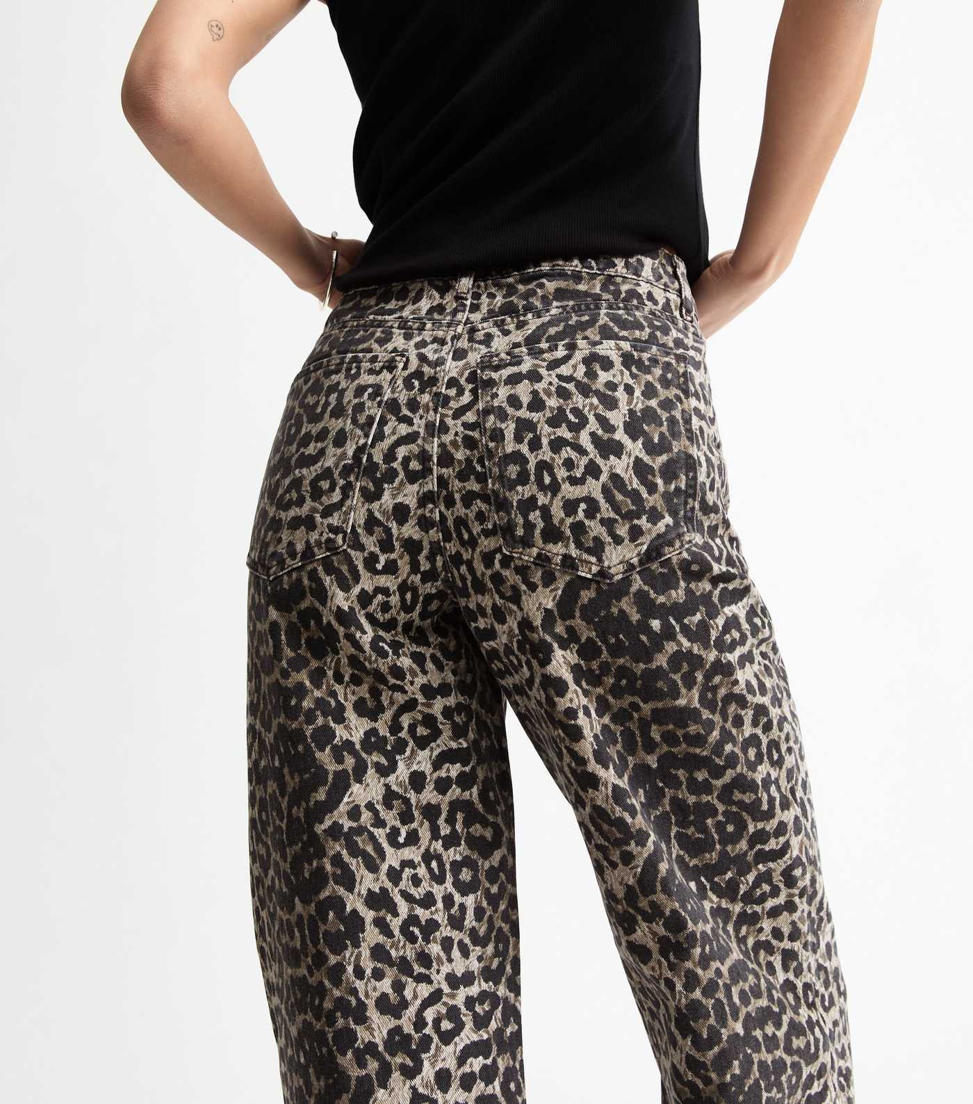 Brown Leopard Print Adalae Wide Leg Jeans | New Look | New Look (UK)