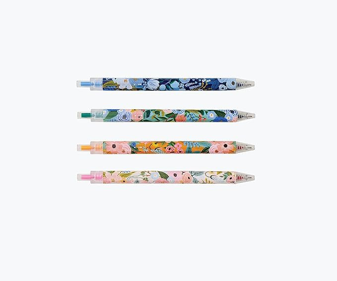 RIFLE PAPER CO. Garden Party Gel Pen Set, Printed in Full Color, Four Different Plastic Pens, 0.5... | Amazon (US)