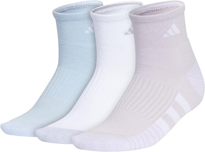 adidas Women's Cushioned Quarter Socks (3-pair) With Arch Compression | Amazon (US)