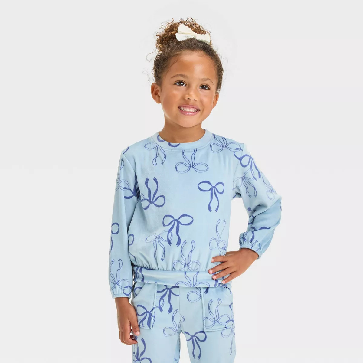 Toddler Girls' Printed Velour Sweatshirt - Cat & Jack™ | Target
