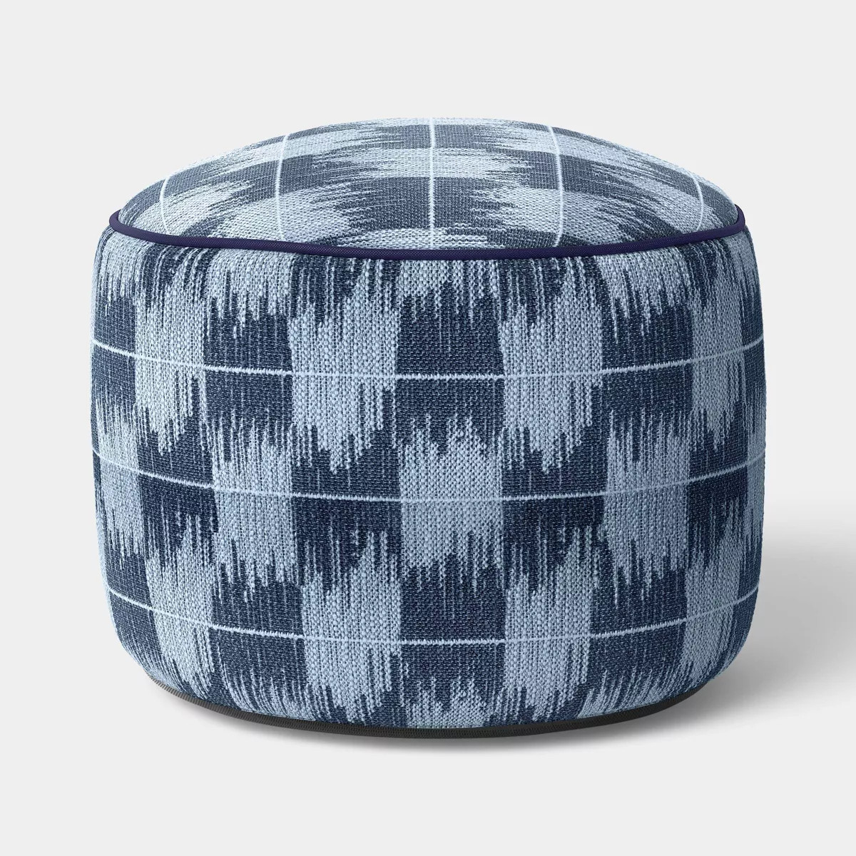 20"x14" Brushstroke Ikat Outdoor Patio Pouf - Threshold™ | Target