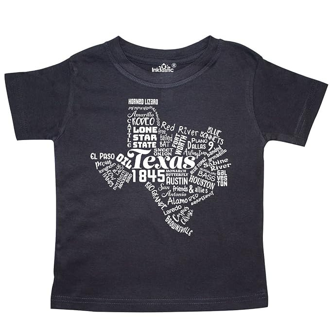 inktastic - Texas Word Salad- State Outline Toddler T-Shirt 2ff50 | Amazon (US)