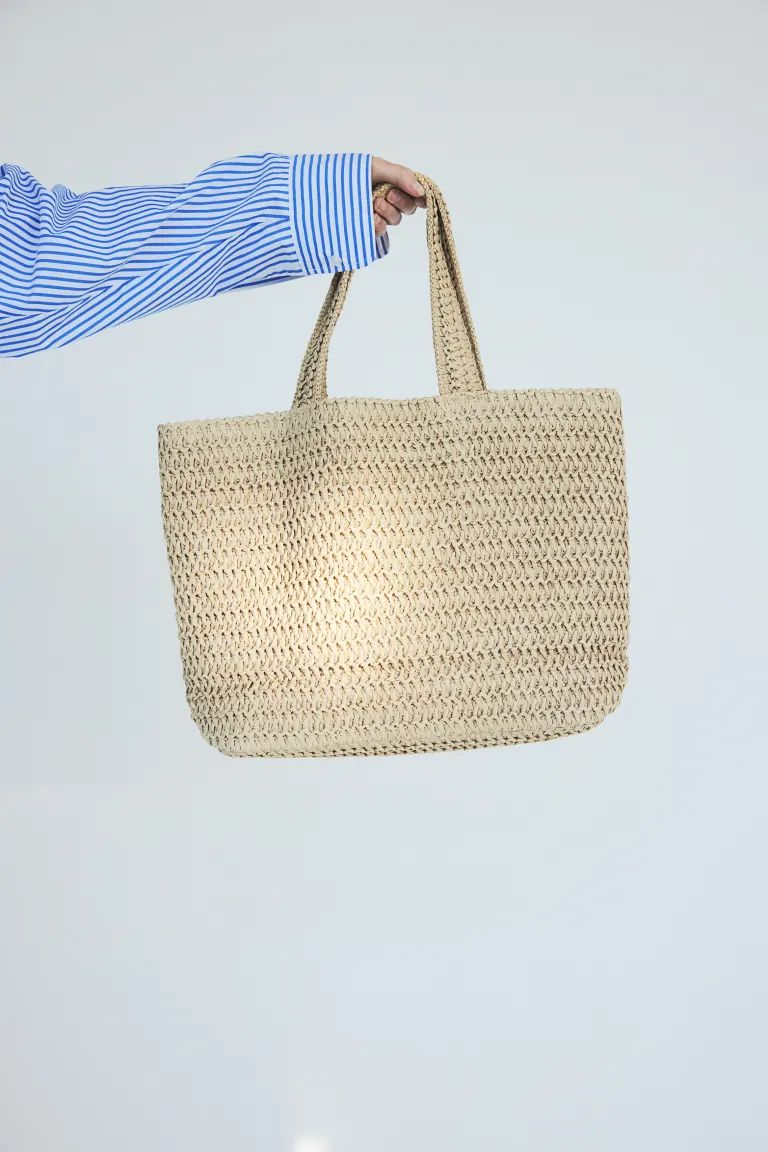 Straw Shopper - Beige - Ladies | H&M US | H&M (US + CA)