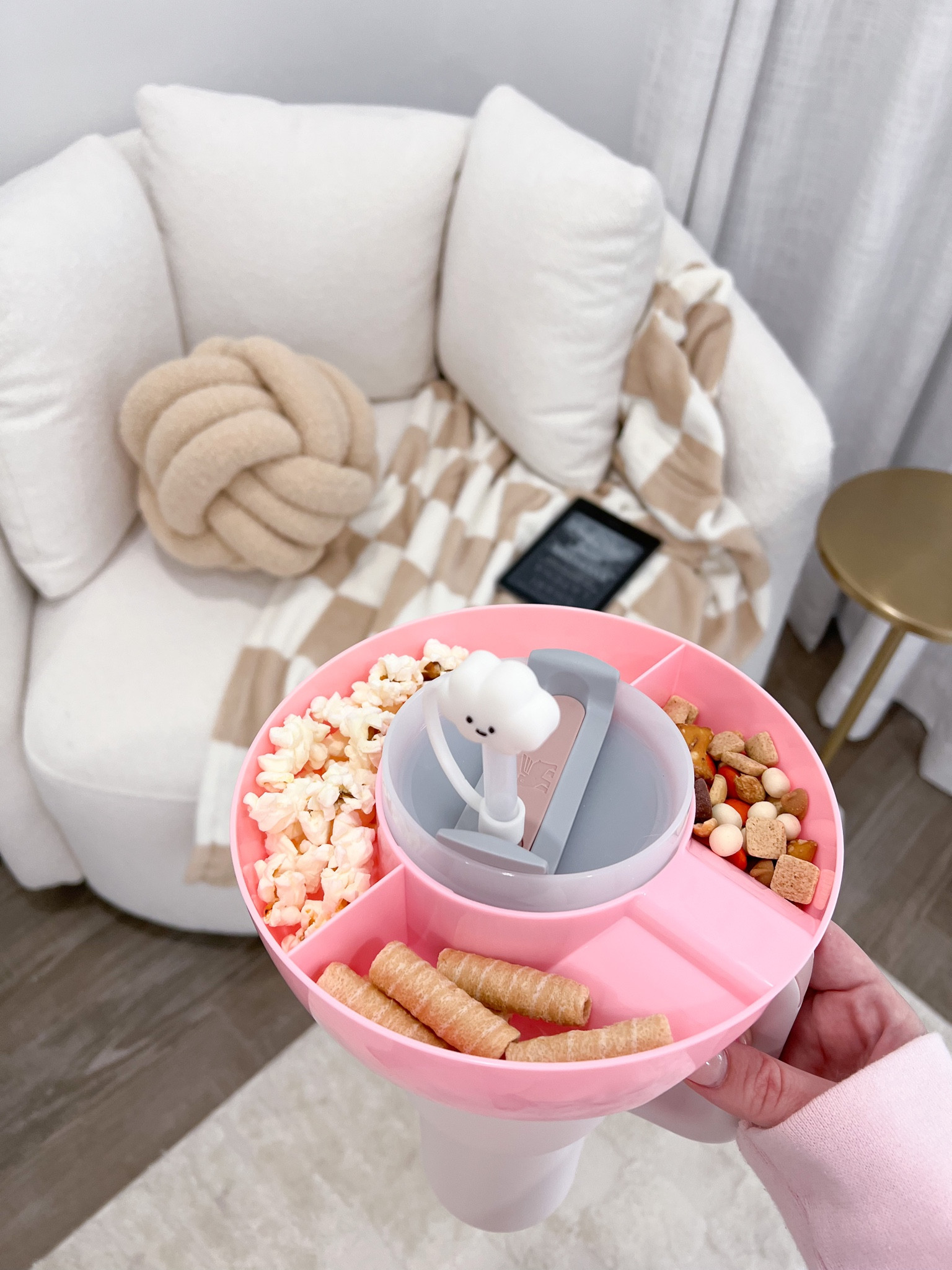 A snack tray for the Stanley Tumbler?! I was sold! It fits perfectly and holds a good amount of snacks 🫶🏻

Amazon finds, viral finds, cozy corner, boucle chair, checkered blanket, Target, rose quartz, stanley quencher, 40 oz water bottle, checkered rug, neutral home decor, drink table, cloud straw cover, stanley accessories, fancythingsblog

#LTKunder100 #LTKunder50 #LTKFind