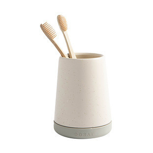 Dorai Brush Holder - Sandstone Beige | The Container Store