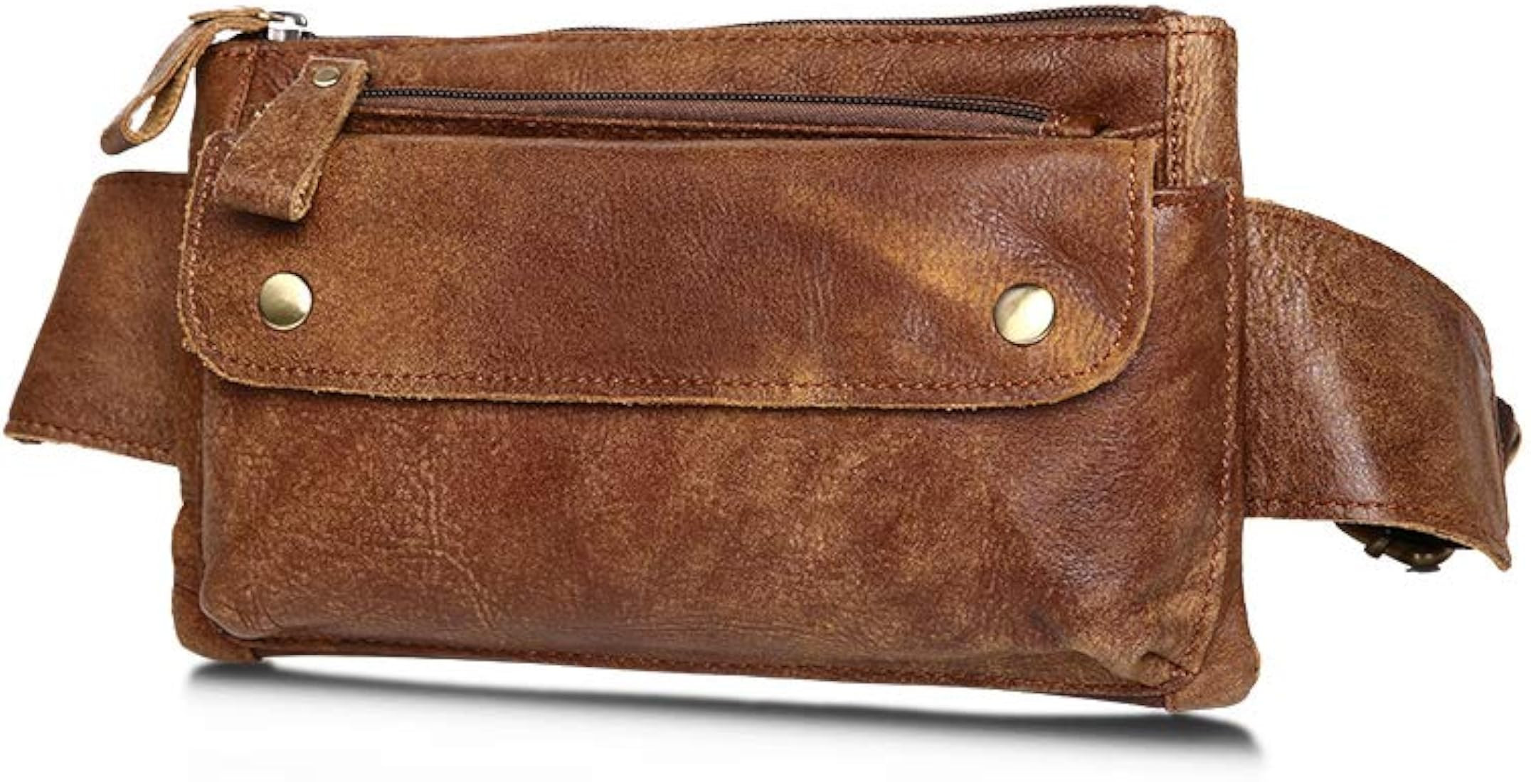 Fanny Pack Genuine Leather Belt Bag for Women or Men | Amazon (US)