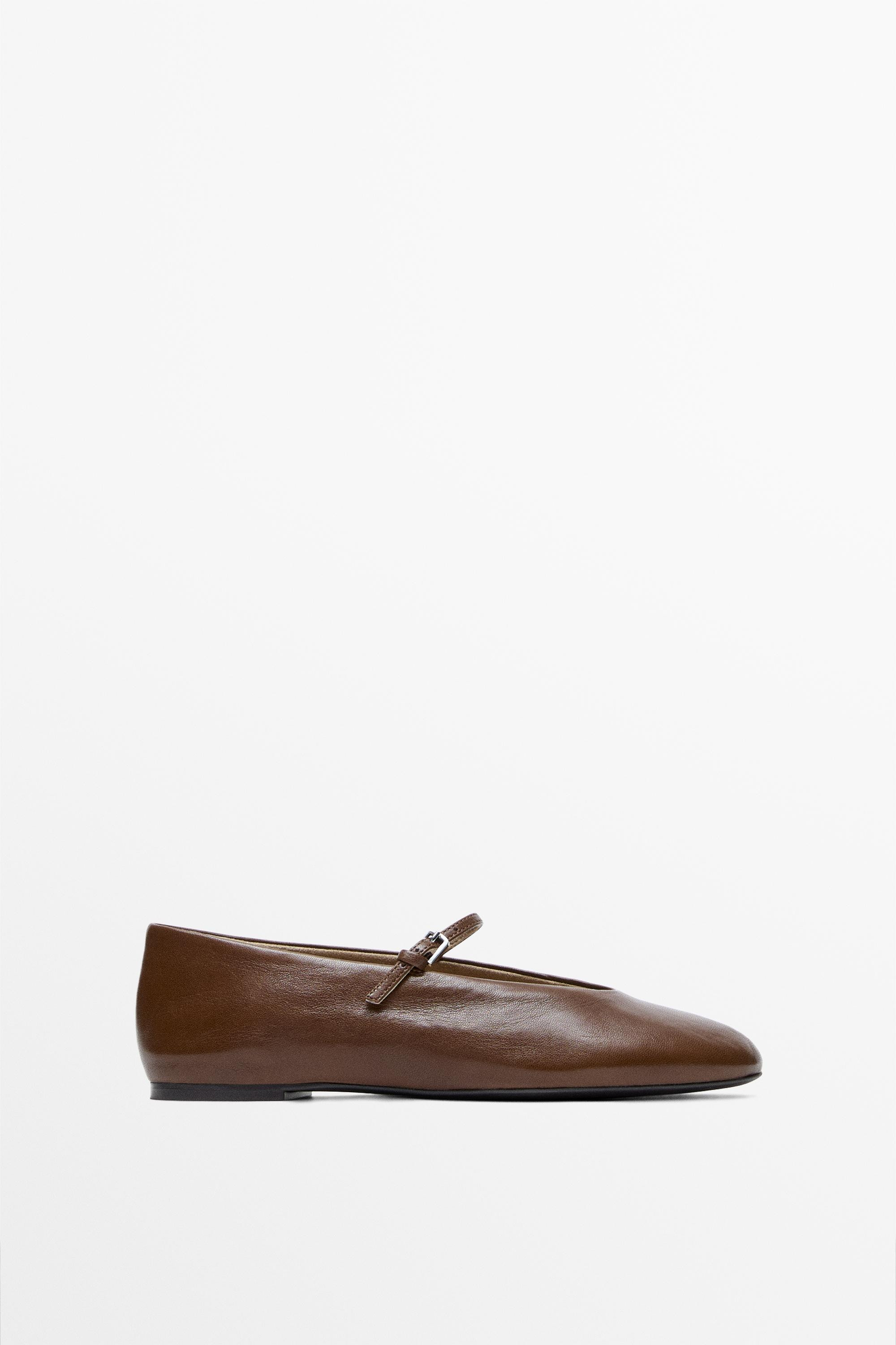Ballerina aus Softleder | Massimo Dutti DE
