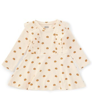 Baby Girls 12-18 Months Long Sleeve Pumpkin-Printed Fit & Flare Dress | Dillard's