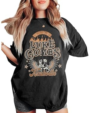 Combs Shirt Women Vintage Nashville Concert Tee Tops Summer Short Sleeve Casual Graphic T-Shirts | Amazon (US)