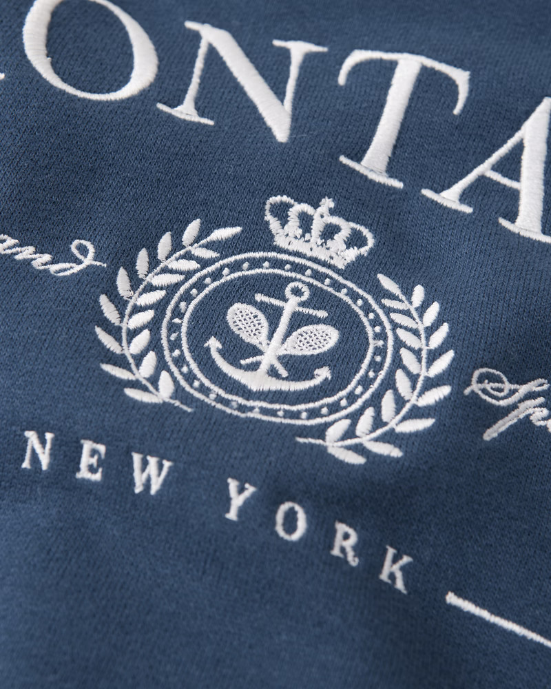 Women's 90s Sharkbite Graphic Crew Sweatshirt | Women's Tops | Abercrombie.com | Abercrombie & Fitch (US)