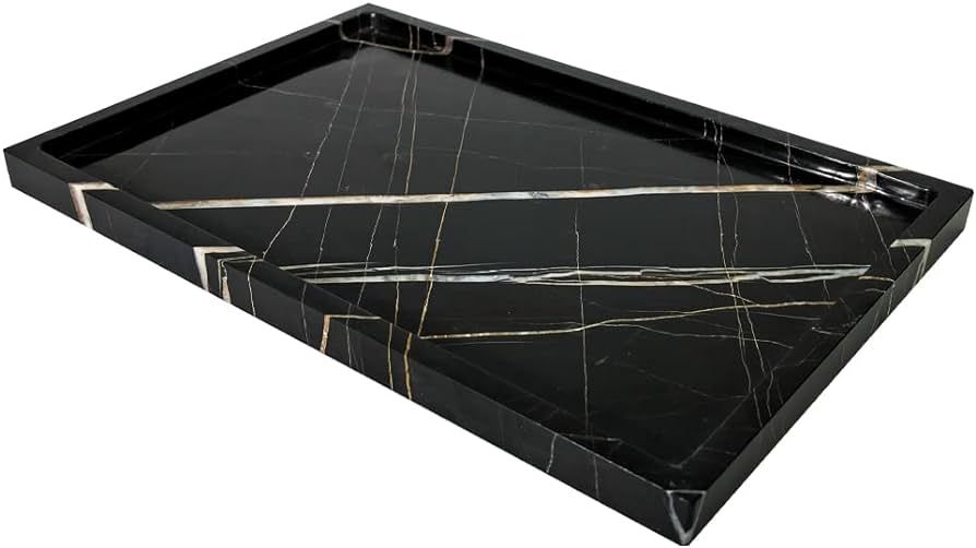 Real Luxurious Natural Marble Vanity Tray Genuine Marble Storage Tray for Home Decor Stone Tray f... | Amazon (US)