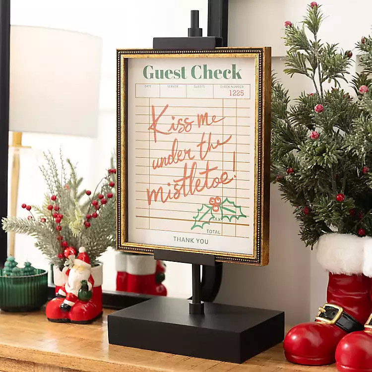 New! Mistletoe Guest Check Wall Plaque | Kirklands
