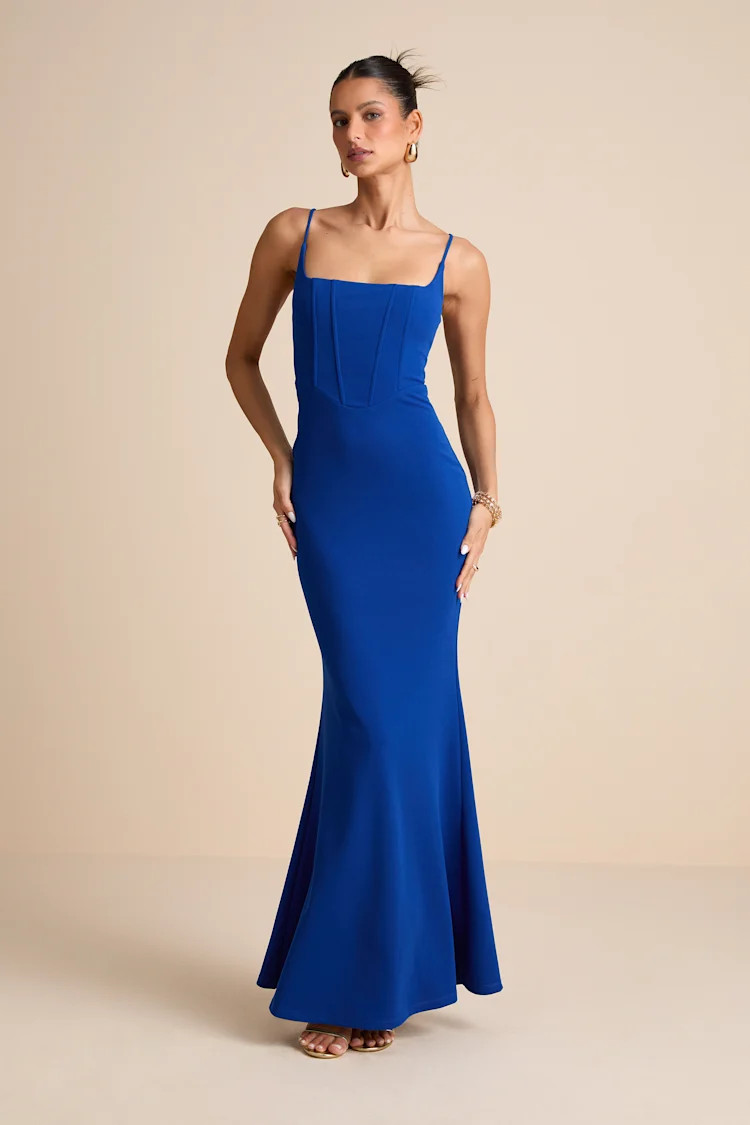 Imre Royal Blue Sleeveless Mermaid Maxi Dress | Lulus