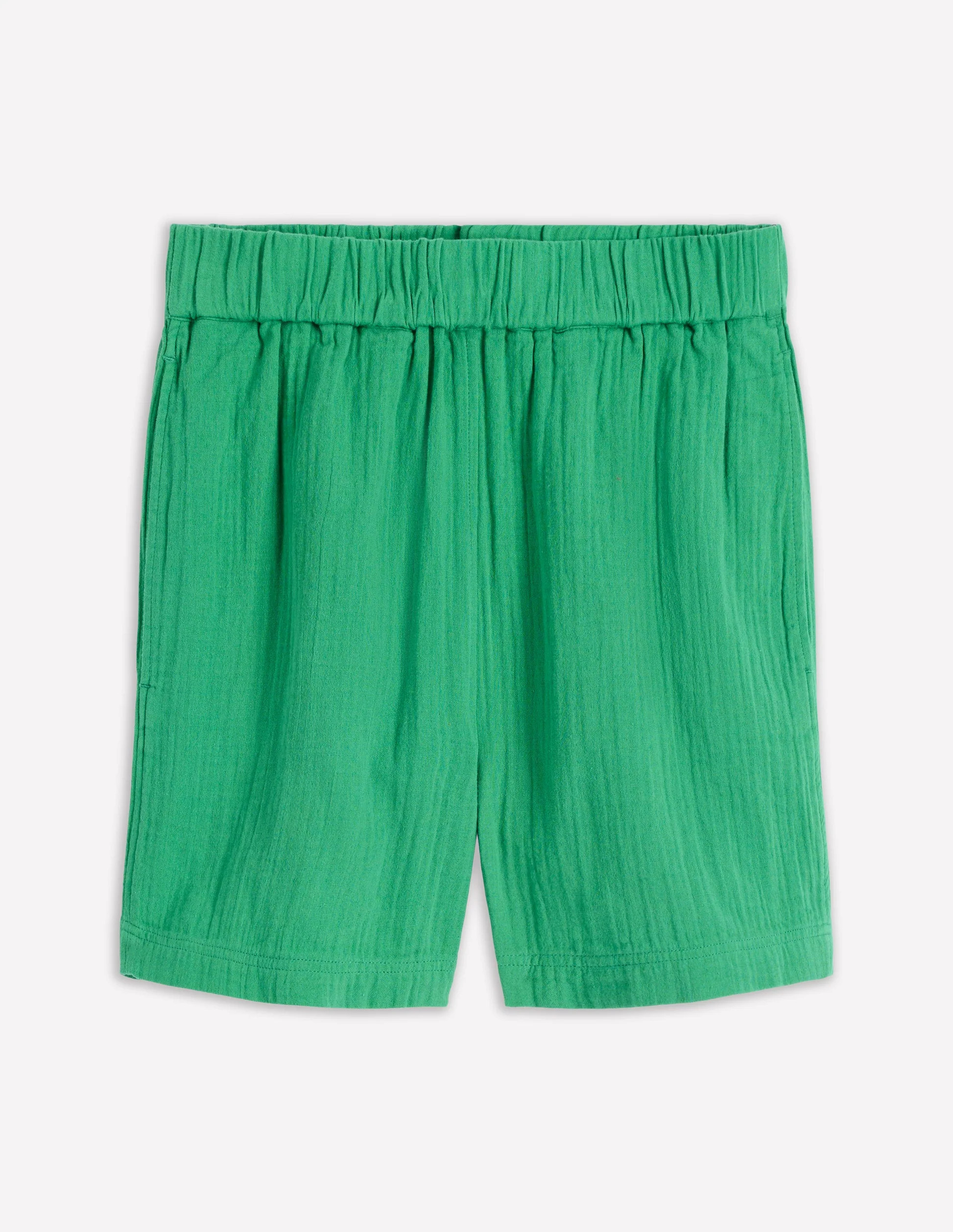 Pull On Double Cloth Shorts-Shamrock Green | Boden (US)
