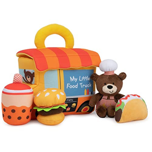 Baby GUND Play Soft Collection, My Little Food Truck 5-Piece Plush Playset with Rattle, Squeaker and Crinkle Sound Toys, Sensory Toy for Babies, 7.5” | Amazon (US)