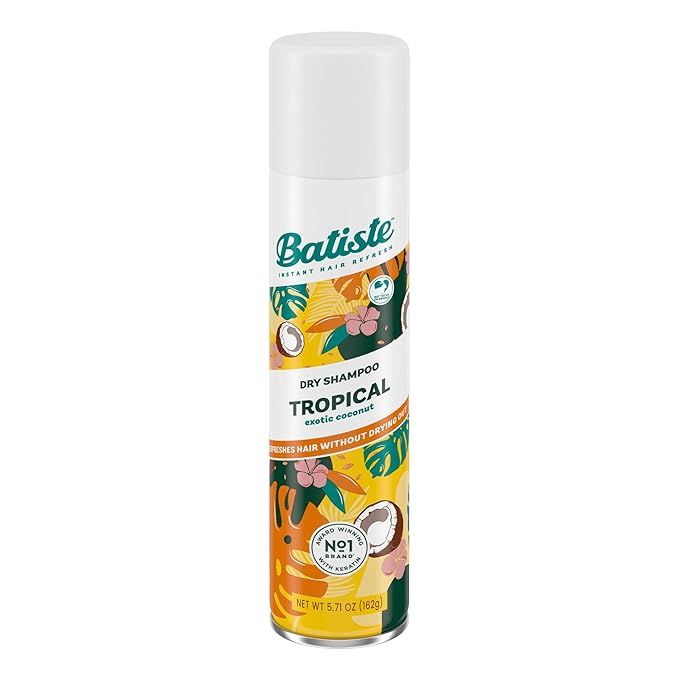 Batiste Dry Shampoo, Tropical Fragrance, Refresh Hair and Absorb Oil Between Washes, Waterless Sh... | Amazon (US)