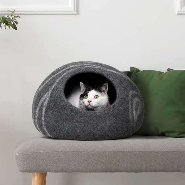Meowfia Premium Felt Cat Cave Bed | Chewy.com