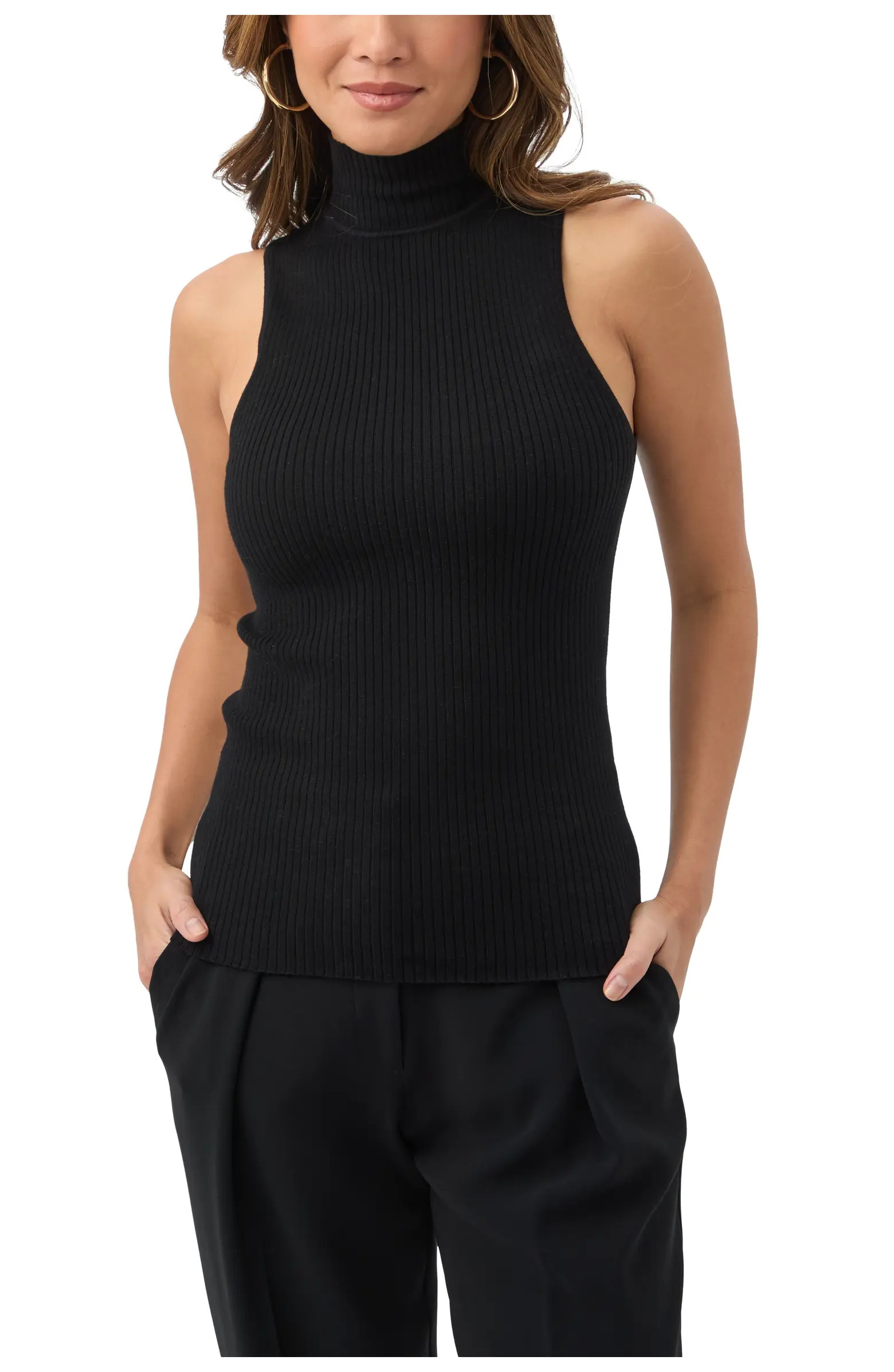 Trina Turk Westhampton Sleeveless Ribbed Turtle Neck | Nordstrom | Nordstrom