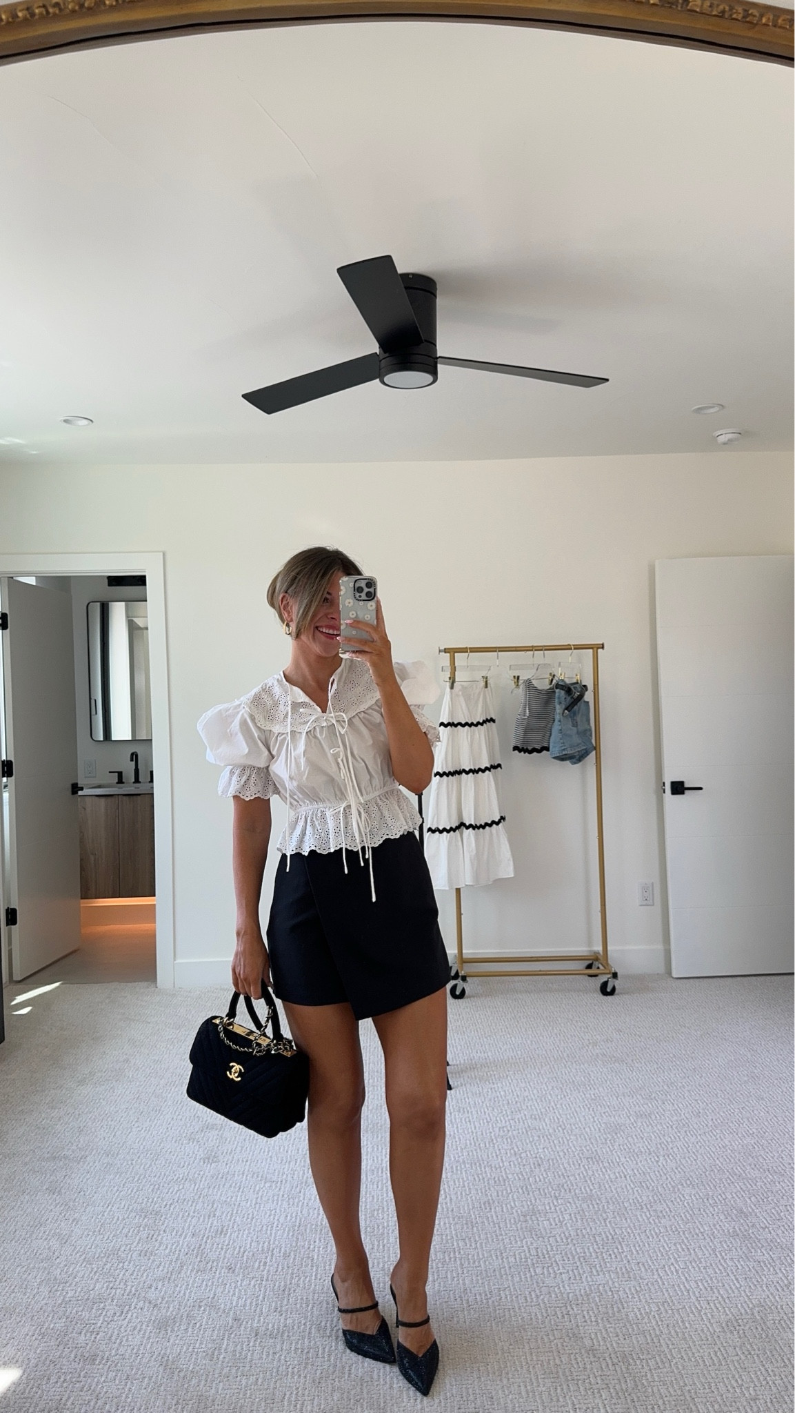 White cropped eyelet tie front top with black wrap mini skirt casual fall everyday workwear look

Wearing my usual small/2

Petal and pup code: emerson20
Electric picks code: emerson20

#LTKFindsUnder100 #LTKWorkwear #LTKSeasonal